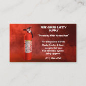 Rode rook & brandblusser Brandveiligheid Visitekaartje (Voorkant)