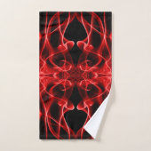 Rode rook symmetrisch minimalistisch zwart bad handdoek (Handdoek)