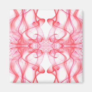 Rode Rook Symmetrische Minimalistische Abstracte K Magneet