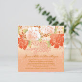 Rode roomroze pioenrozen Trouwkaart Kaart (Staand voorkant)