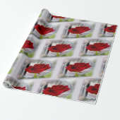 Rode roos 2 cadeaupapier (Uitgerold)