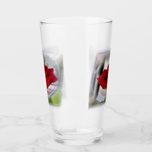 Rode roos 2 glas (Links)