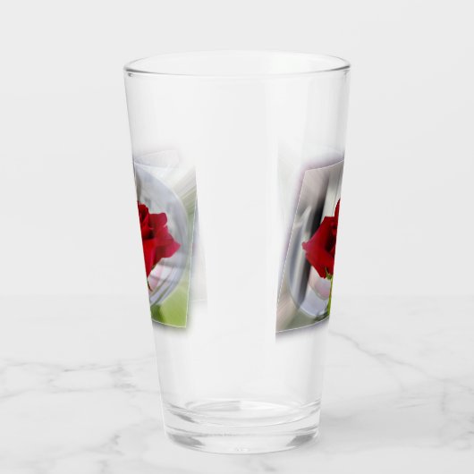 Rode roos 2 glas (Rechts)