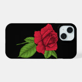 Rode roos 2 iPhone 15 case (Achterkant horizontaal)
