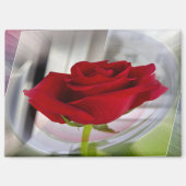 Rode roos 2 magneet (Voorkant)