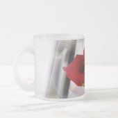 Rode roos 2 matglas koffiemok (Links)