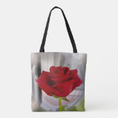Rode roos 2 tote bag (Achterkant)