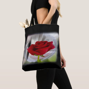 Rode roos 2 tote bag