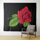 Rode roos 2 wandkleed (In Situ (horizontaal))