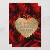 Rode Roos 50ste Huwelijksverjaardag Kaart (Voorkant / Achterkant)