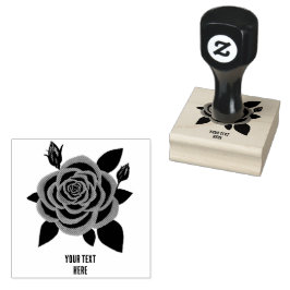 Rode Roos 5 cm Rubberen Stempel