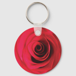 Rode roos abstract bloemendetail sleutelhanger