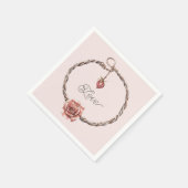 Rode Roos Bedelarmband Servet (Hoek)
