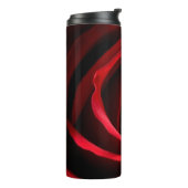 Rode Roos Bekerglas Thermosbeker (Gedraaid links)