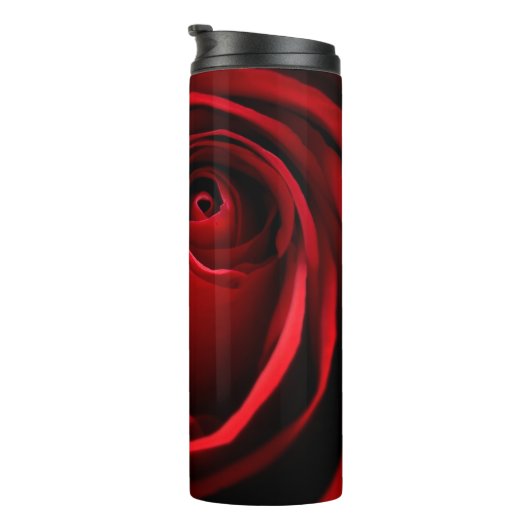 Rode Roos Bekerglas Thermosbeker (Geroteerd rechts)