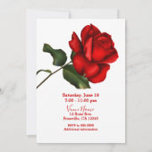 Rode Roos Belle en het Beest Sweet 16 Feest Kaart (Achterkant)