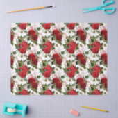 Rode Roos Bij Serie Design 15 Tissue Papier (Craft)