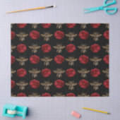 Rode Roos Bij Serie Design 16 Tissuepapier (Craft)