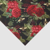 Rode Roos Bij Serie Design 18 Tissue Papier (Detail)