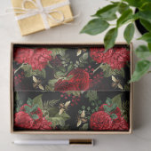 Rode Roos Bij Serie Design 18 Tissue Papier (Geschenk)