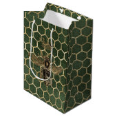Rode Roos Bij Serie Design 1 Medium Cadeauzakje (Voorkant Gekanteld)