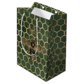 Rode Roos Bij Serie Design 1 Medium Cadeauzakje (Achterkant Gekanteld)