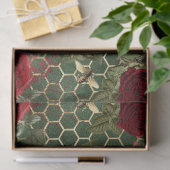 Rode Roos Bij Serie Design 22 Tissue Papier (Geschenk)