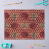 Rode Roos Bij Serie Design 29 Tissuepapier (Craft)
