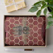 Rode Roos Bij Serie Design 29 Tissuepapier (Geschenk)