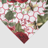Rode Roos Bij Serie Design 47 Tissuepapier (Detail)
