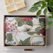 Rode Roos Bij Serie Design 48 Tissuepapier (Geschenk)