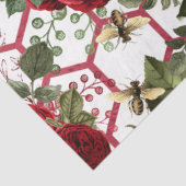 Rode Roos Bij Serie Design 49 Tissuepapier (Detail)