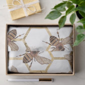 Rode Roos Bij Serie Design 51 Tissuepapier (Geschenk)