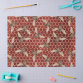 Rode Roos Bij Serie Design 54 Tissuepapier (Craft)