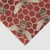Rode Roos Bij Serie Design 54 Tissuepapier (Detail)