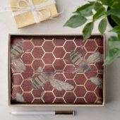 Rode Roos Bij Serie Design 54 Tissuepapier (Geschenk)