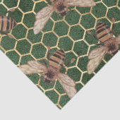 Rode Roos Bij Serie Design 55 Tissuepapier (Detail)