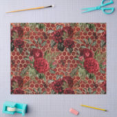 Rode Roos Bij Serie Design 59 Tissuepapier (Craft)