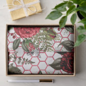 Rode Roos Bij Serie Design 61 Tissuepapier (Geschenk)