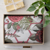Rode Roos Bij Serie Design 63 Tissuepapier (Geschenk)