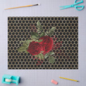 Rode Roos Bij Serie Design 68 Tissuepapier (Craft)