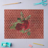 Rode Roos Bij Serie Design 69 Tissuepapier (Craft)