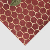 Rode Roos Bij Serie Design 69 Tissuepapier (Detail)