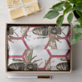 Rode Roos Bij Serie Ontwerp 64 Tissuepapier (Geschenk)
