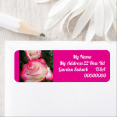 Rode Roos Bloem Bloemige Retouradres Labels (Insitu)