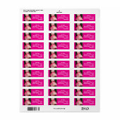 Rode Roos Bloem Bloemige Retouradres Labels (Full Sheet)