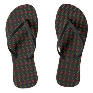 Rode Roos Bloem Dames Flip Flops
