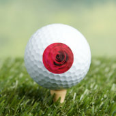 Rode roos bloem detail golfballen (Insitu Shirt)
