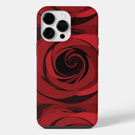 Rode Roos Bloem iPhone Hoesje (Achterkant)