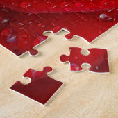 Rode Roos Bloem Legpuzzel (Zijkant)